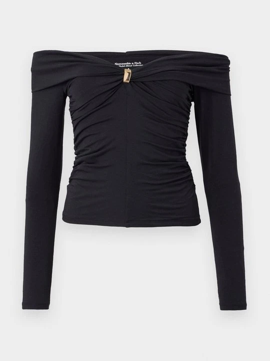 Zdjęcie produktu Bluzka z długim rękawem Abercrombie & Fitch czarny