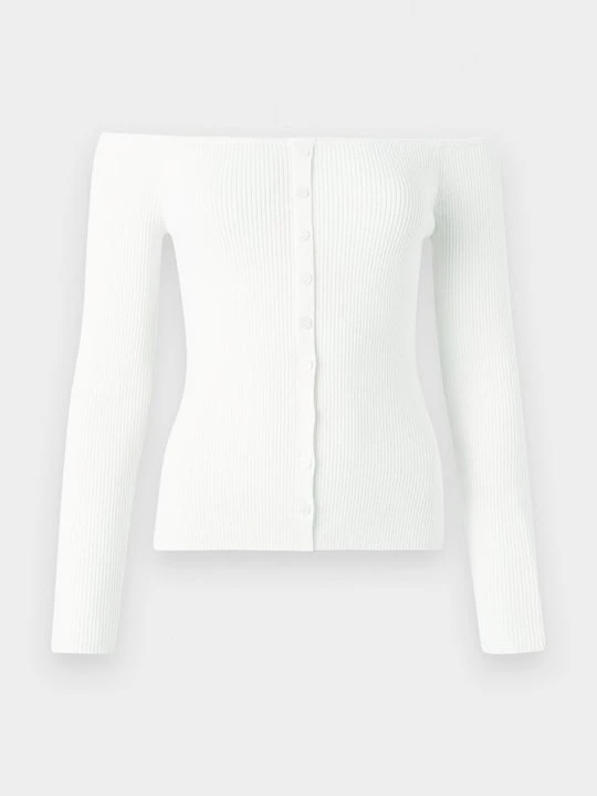 Zdjęcie produktu Bluzka z długim rękawem Abercrombie & Fitch mleczny