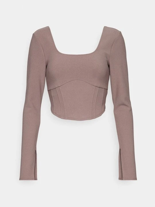 Zdjęcie produktu Bluzka z długim rękawem Abercrombie & Fitch mleczny