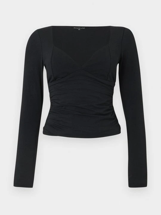 Zdjęcie produktu Bluzka z długim rękawem Abercrombie & Fitch czarny