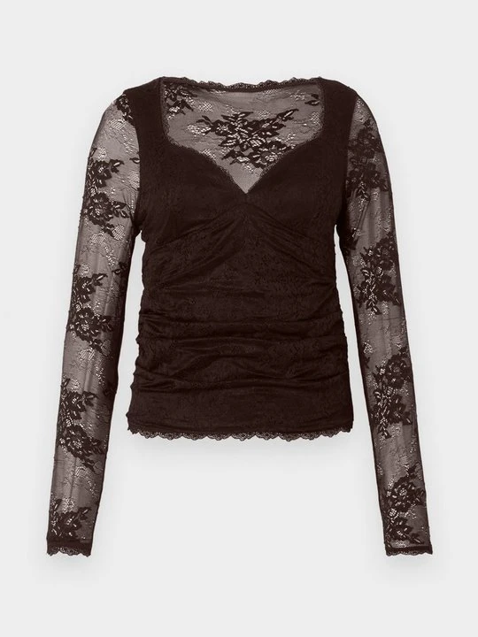 Zdjęcie produktu Bluzka z długim rękawem Abercrombie & Fitch brązowy
