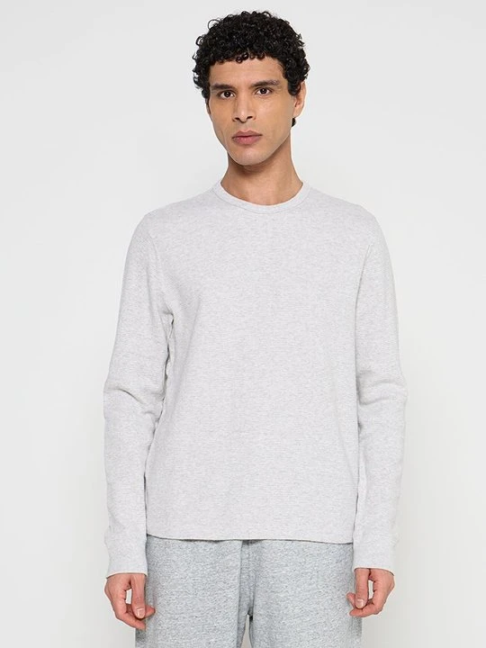 Zdjęcie produktu Bluzka z długim rękawem Abercrombie & Fitch jasnoszary