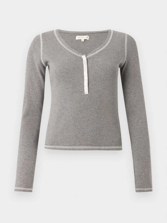Zdjęcie produktu Bluzka z długim rękawem Abercrombie & Fitch szary