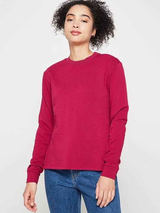 Zdjęcie produktu Bluzka z długim rękawem Adidas ciemnoczerwony