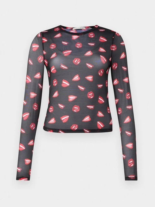 Zdjęcie produktu Bluzka z długim rękawem Alice + Olivia czerwony