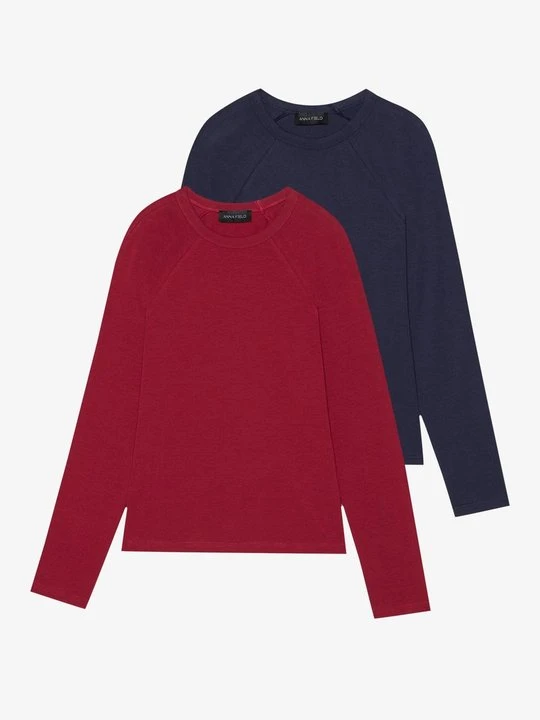 Zdjęcie produktu Bluzka z długim rękawem Anna Field By Zalando bordowy