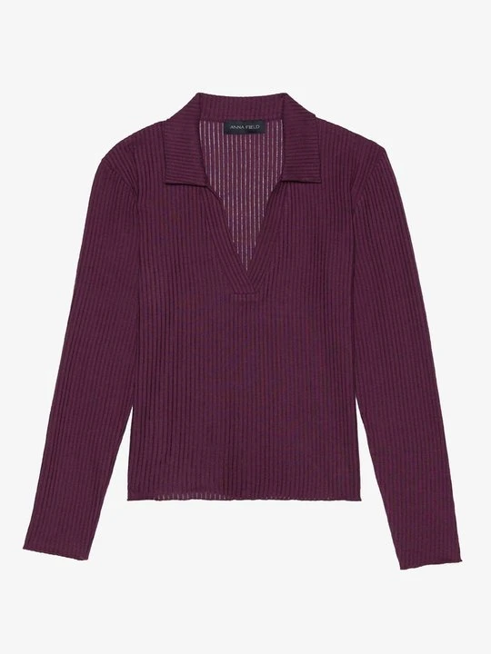 Zdjęcie produktu Bluzka z długim rękawem Anna Field ciemnoliliowy