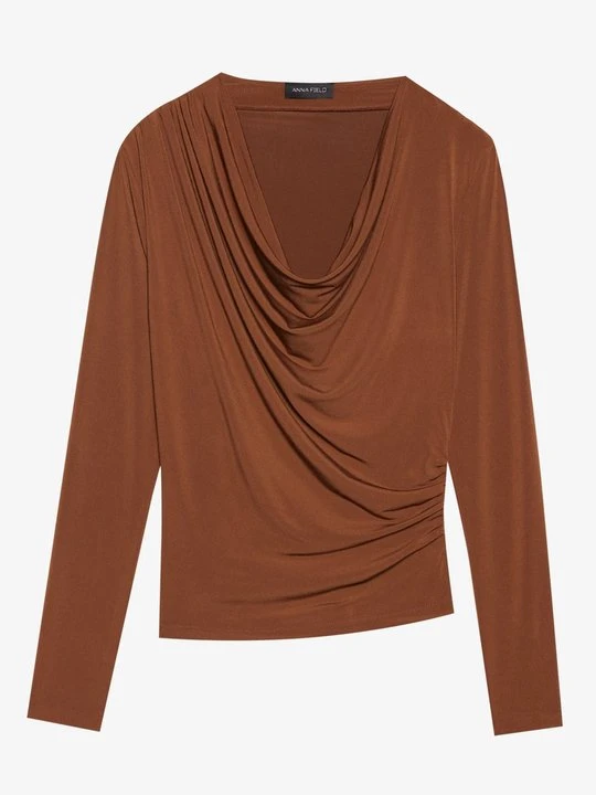 Zdjęcie produktu Bluzka z długim rękawem Anna Field By Zalando brązowy