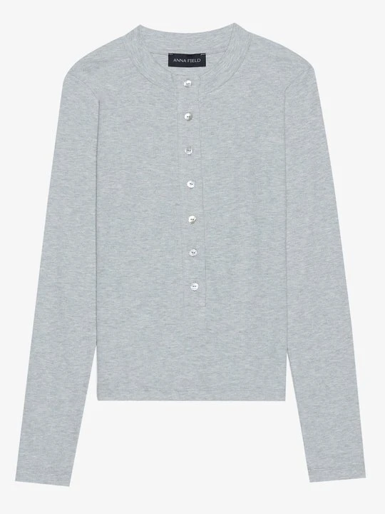 Zdjęcie produktu Bluzka z długim rękawem Anna Field By Zalando szary melanż