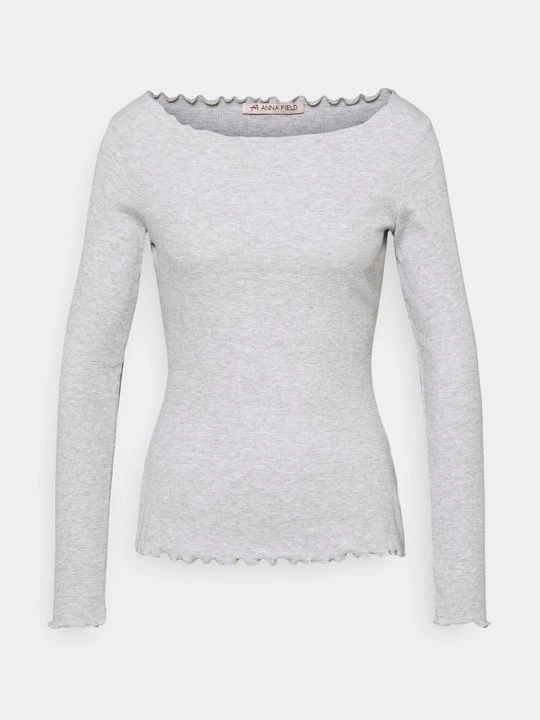 Zdjęcie produktu Bluzka z długim rękawem Anna Field By Zalando jasnoszary melanż