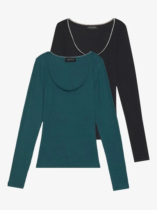 Zdjęcie produktu Bluzka z długim rękawem Anna Field By Zalando czarny