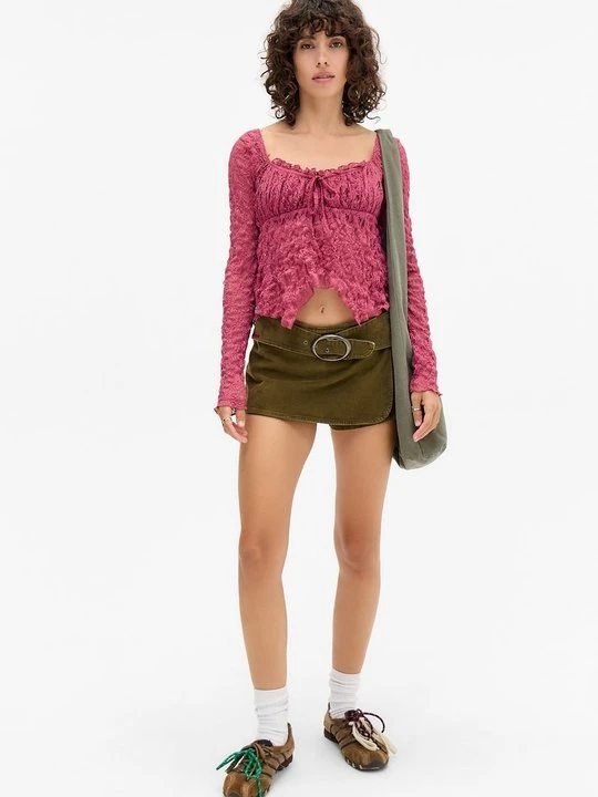 Zdjęcie produktu Bluzka z długim rękawem BDG Urban Outfitters fioletowy