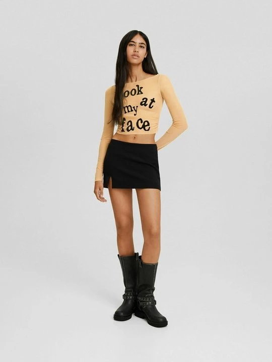 Zdjęcie produktu Bluzka z długim rękawem Bershka różowy