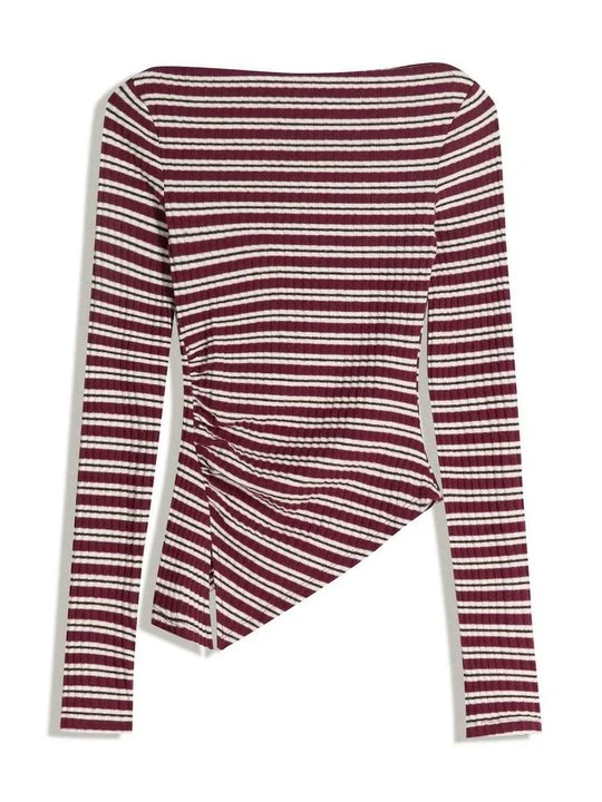 Zdjęcie produktu Bluzka z długim rękawem Bershka ciemnoczerwony