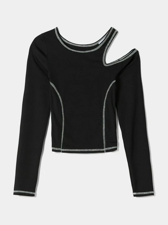 Zdjęcie produktu Bluzka z długim rękawem Bershka czarny