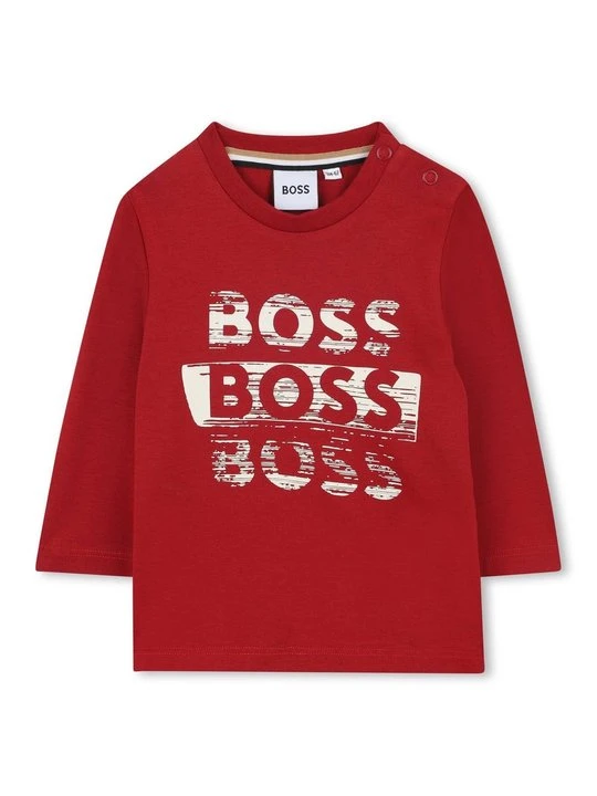 Zdjęcie produktu Bluzka z długim rękawem Boss czerwony