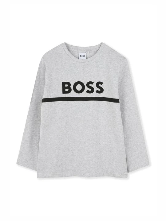 Zdjęcie produktu Bluzka z długim rękawem Boss szary