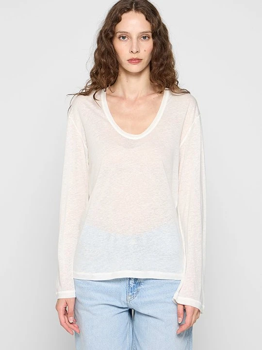 Zdjęcie produktu Bluzka z długim rękawem By Malene Birger biały