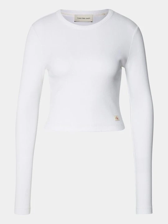 Zdjęcie produktu Bluzka z długim rękawem Calvin Klein Jeans biały