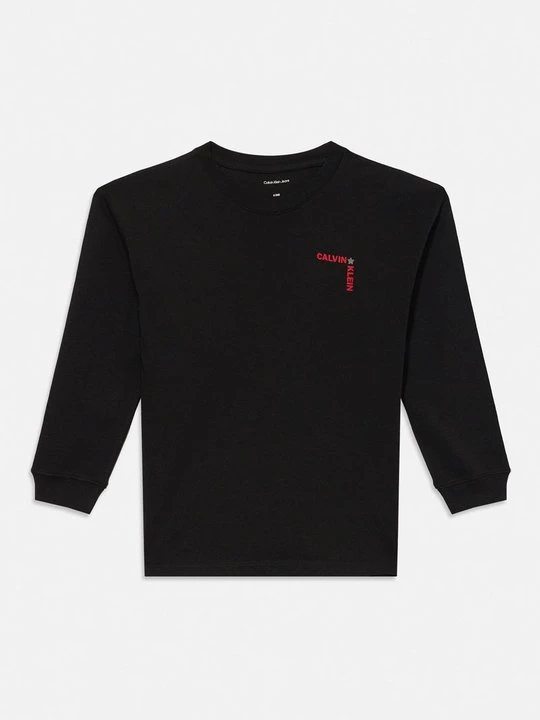Zdjęcie produktu Bluzka z długim rękawem Calvin Klein Jeans czarny