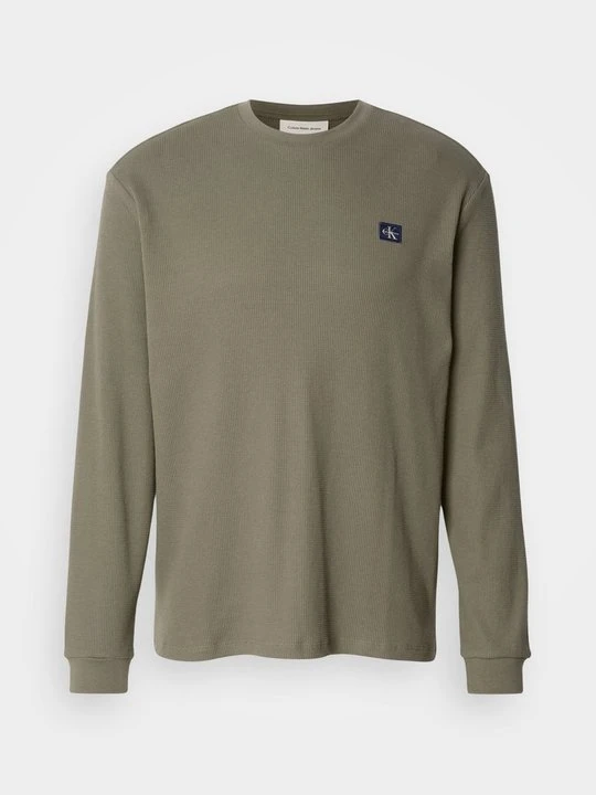 Zdjęcie produktu Bluzka z długim rękawem Calvin Klein Jeans oliwkowy