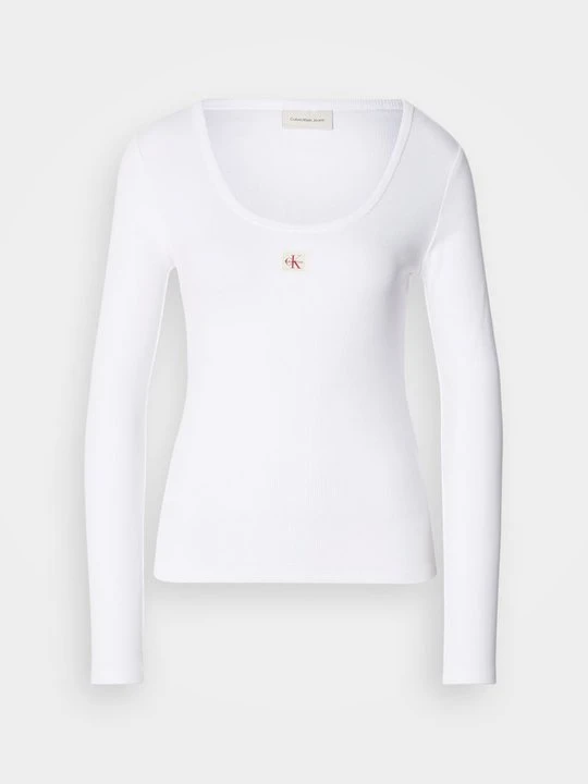 Zdjęcie produktu Bluzka z długim rękawem Calvin Klein Jeans biały
