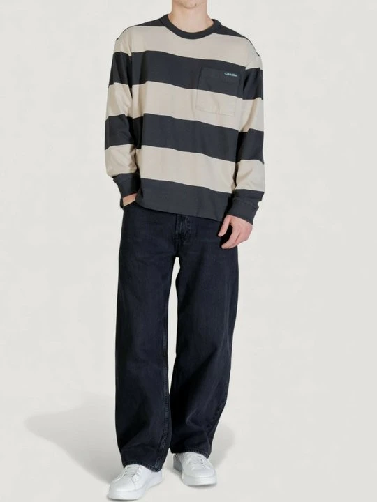 Zdjęcie produktu Bluzka z długim rękawem Calvin Klein Jeans czarny