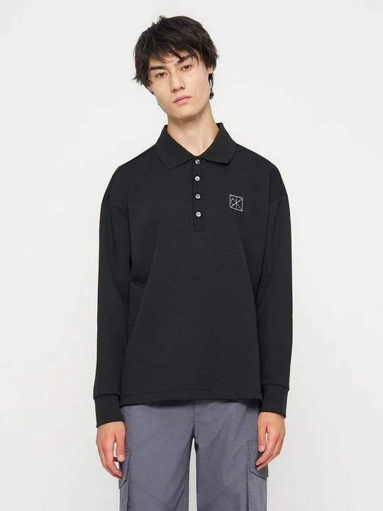 Zdjęcie produktu Bluzka z długim rękawem Calvin Klein Jeans czarny