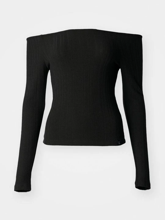 Zdjęcie produktu Bluzka z długim rękawem Calvin Klein Jeans czarny
