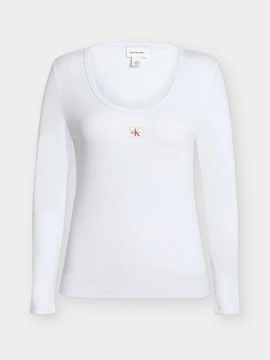 Zdjęcie produktu Bluzka z długim rękawem Calvin Klein Jeans liliowy