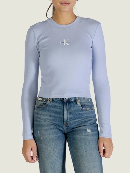 Zdjęcie produktu Bluzka z długim rękawem Calvin Klein Jeans niebieski