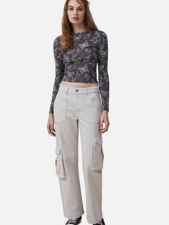 Zdjęcie produktu Bluzka z długim rękawem Cotton On szary