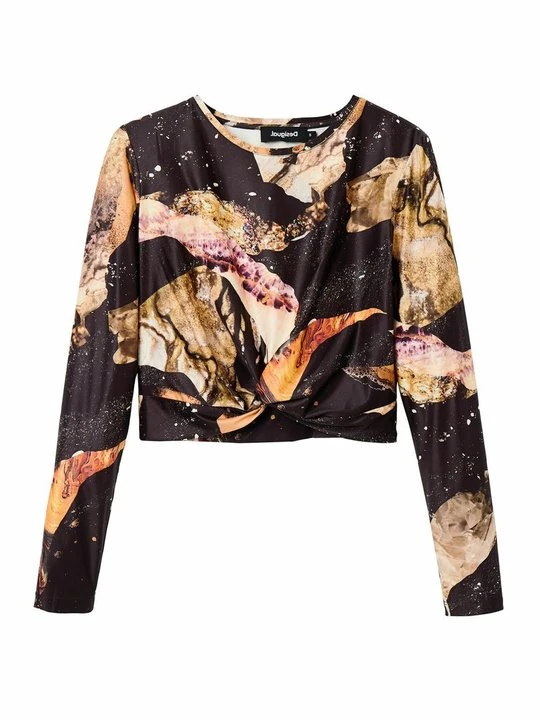 Zdjęcie produktu Bluzka z długim rękawem Desigual czarny