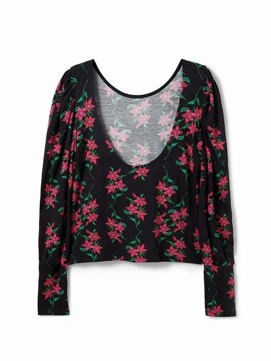 Zdjęcie produktu Bluzka z długim rękawem Desigual czarny