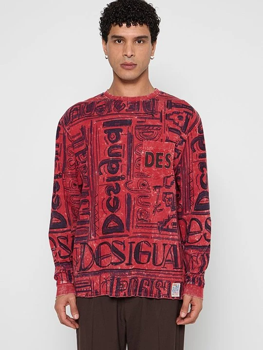 Zdjęcie produktu Bluzka z długim rękawem Desigual bordowy