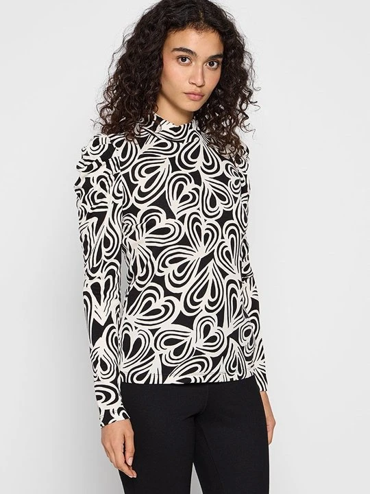 Zdjęcie produktu Bluzka z długim rękawem Diane Von Furstenberg mleczny