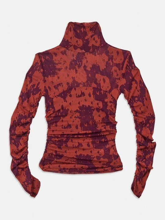 Zdjęcie produktu Bluzka z długim rękawem Diane Von Furstenberg ciemnoczerwony