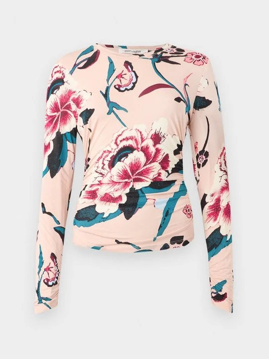 Zdjęcie produktu Bluzka z długim rękawem Diane Von Furstenberg jasnoróżowy