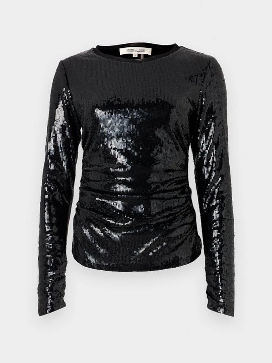 Zdjęcie produktu Bluzka z długim rękawem Diane Von Furstenberg czarny
