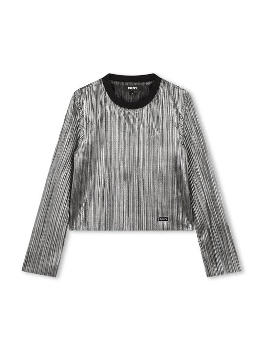 Zdjęcie produktu Bluzka z długim rękawem DKNY srebrny