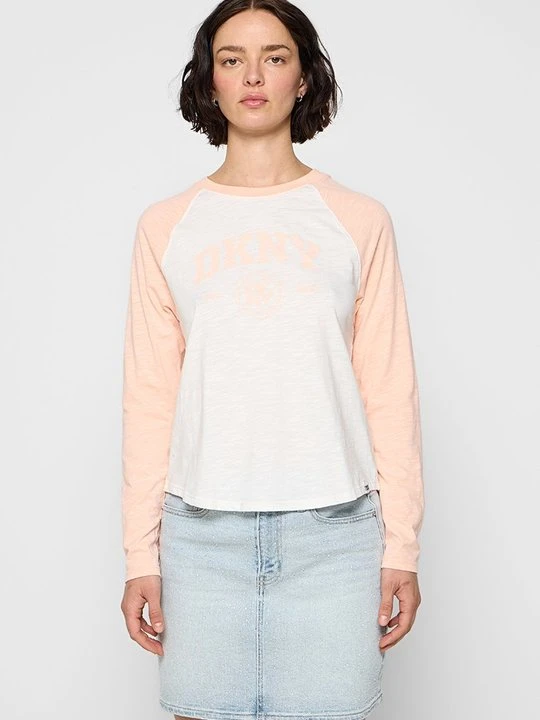 Zdjęcie produktu Bluzka z długim rękawem DKNY mleczny