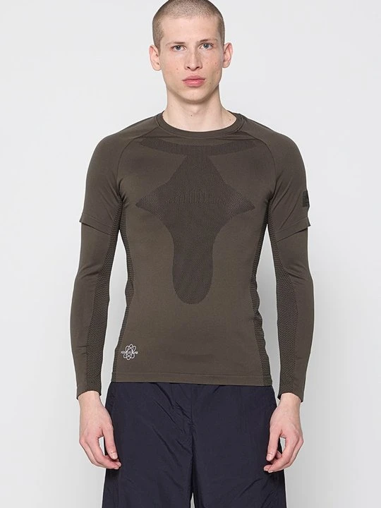 Zdjęcie produktu Bluzka z długim rękawem EA7 Emporio Armani ciemnobrązowy