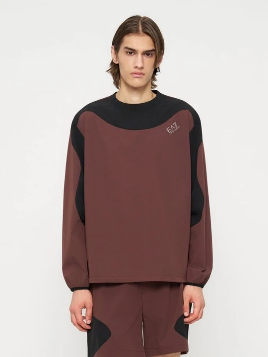 Zdjęcie produktu Bluzka z długim rękawem EA7 Emporio Armani ciemnoczerwony
