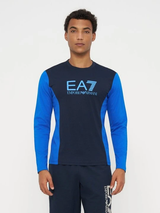 Zdjęcie produktu Bluzka z długim rękawem EA7 Emporio Armani granatowy