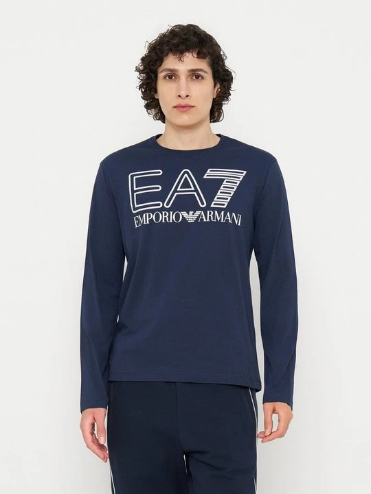 Zdjęcie produktu Bluzka z długim rękawem EA7 Emporio Armani granatowy