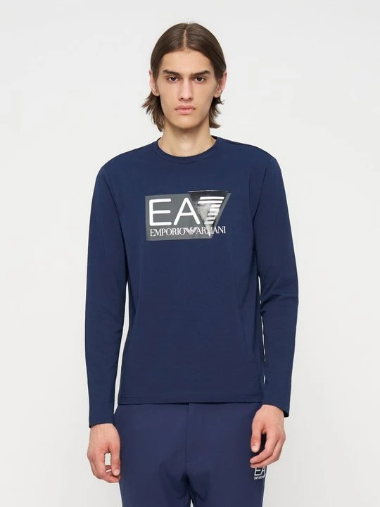 Zdjęcie produktu Bluzka z długim rękawem EA7 Emporio Armani granatowy