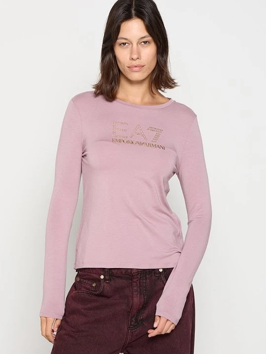 Zdjęcie produktu Bluzka z długim rękawem EA7 Emporio Armani liliowy
