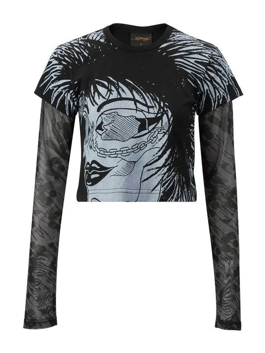 Zdjęcie produktu Bluzka z długim rękawem Ed Hardy czarny