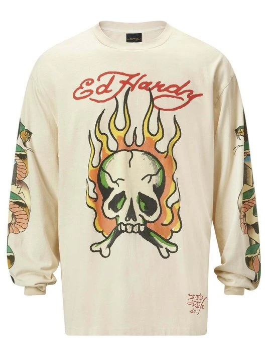 Zdjęcie produktu Bluzka z długim rękawem Ed Hardy beżowy