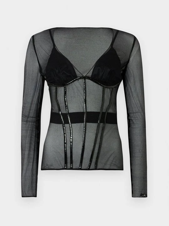 Zdjęcie produktu Bluzka z długim rękawem Elisabetta Franchi czarny